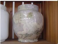 urn-014,  Multicolour Jade marble